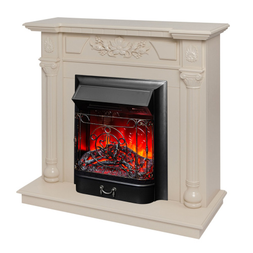 Электрокамин RealFlame Dacota WT белый дуб с очагом Majestic Lux Black RC фото 2 Электрокамин RealFlame Dacota WT белый дуб с очагом Majestic Lux Black RC фото 2