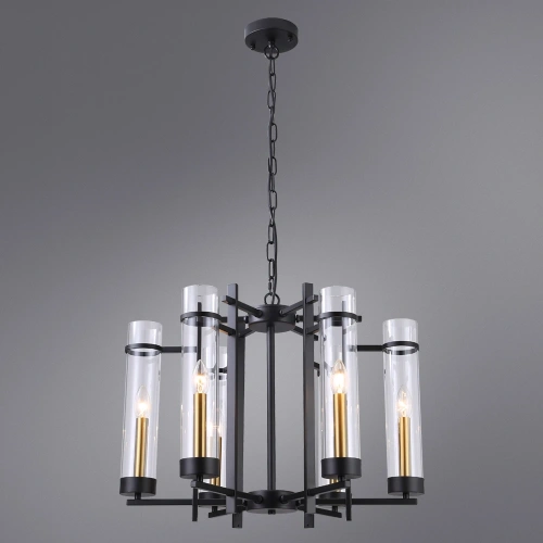 Подвесная люстра Arte Lamp HUGO A1688LM-6BK фото 2 Подвесная люстра Arte Lamp HUGO A1688LM-6BK фото 2