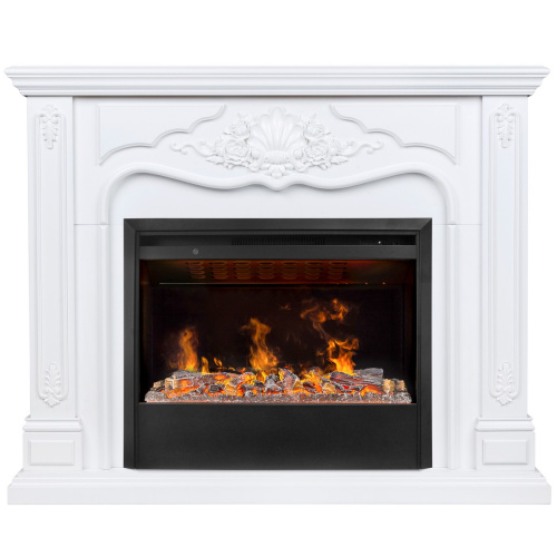 Электрокамин RealFlame Victoria 26 WT белый с очагом 3D Helios 26 SBG фото 2 Электрокамин RealFlame Victoria 26 WT белый с очагом 3D Helios 26 SBG фото 2
