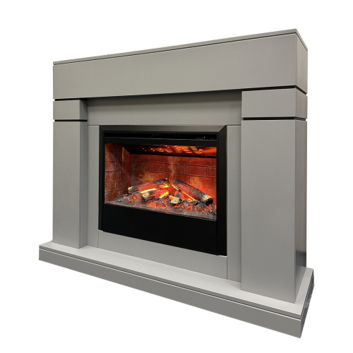 Электрокамин RealFlame Lindelse 26 GR серый, графит c очагом 3D Helios 26 фото 2 Электрокамин RealFlame Lindelse 26 GR серый, графит c очагом 3D Helios 26 фото 2