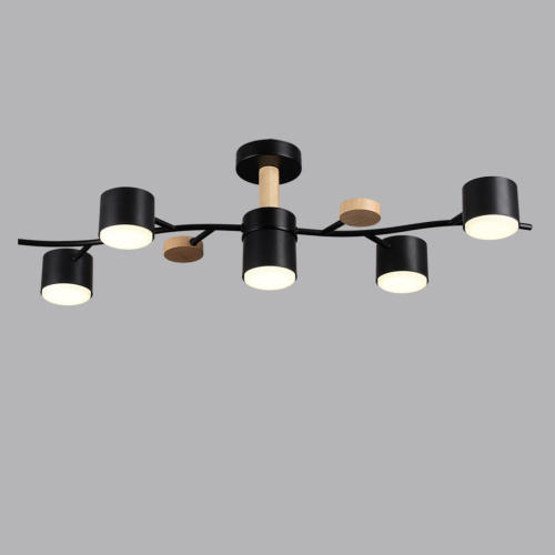 8194/5C COMFI LN26 335 черный, металл/дерево/пластик Потолочный светильник LED GX53 5*9W 220V CRYPTO фото 4 8194/5C COMFI LN26 335 черный, металл/дерево/пластик Потолочный светильник LED GX53 5*9W 220V CRYPTO фото 4