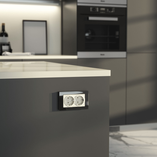 Розетка двойная с заземлением (айвори матовый) W1172062 фото 3 Розетка двойная с заземлением (айвори матовый) W1172062 фото 3