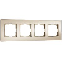 Рамка из стекла на 4 поста Senso шампань soft-touch W0043111