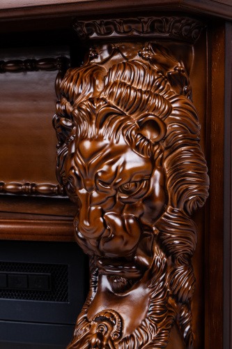 Каминокомплект ROMANO/ЛИОН Орех с очагом Электроочаг FIRESTAR/ФАЕРСТАР 33 фото 5