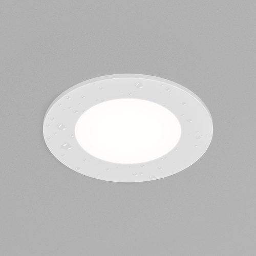 DK3101-WH Встраиваемый влагозащищенный светильник, IP65, до 10 Вт, LED, GU5,3, белый фото 4