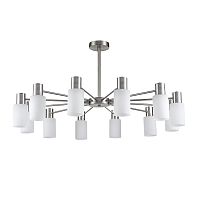 8099/12C COMFI LN26 105 никель/белый металл/стекло Люстра потолочная Е14 12*40W 220V MAVE