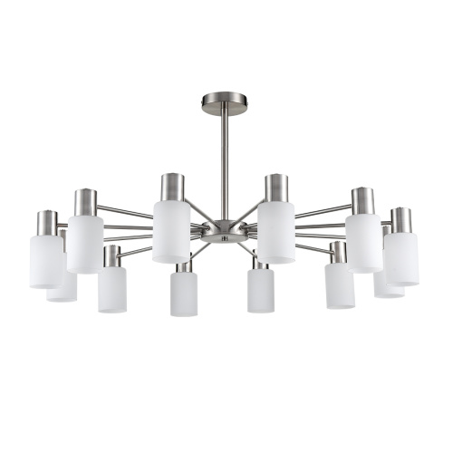 8099/12C COMFI LN26 105 никель/белый металл/стекло Люстра потолочная Е14 12*40W 220V MAVE 8099/12C COMFI LN26 105 никель/белый металл/стекло Люстра потолочная Е14 12*40W 220V MAVE
