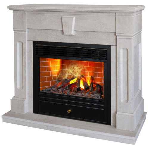 Электрокамин RealFlame Kellie 25,5/26 WT цвет белый камень с очагом 3D Novara фото 2 Электрокамин RealFlame Kellie 25,5/26 WT цвет белый камень с очагом 3D Novara фото 2