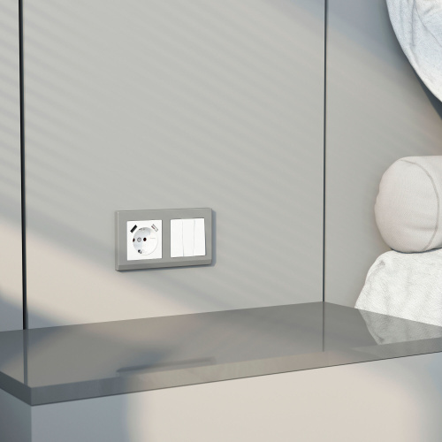 Выключатель трехклавишный (белый) W1130001 фото 5