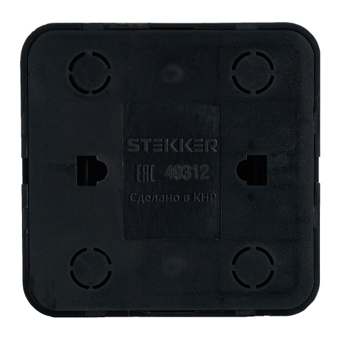 Розетка RJ-45 открытой установки, 1-местная, STEKKER, серия София, черный, MST00-20-02 фото 6