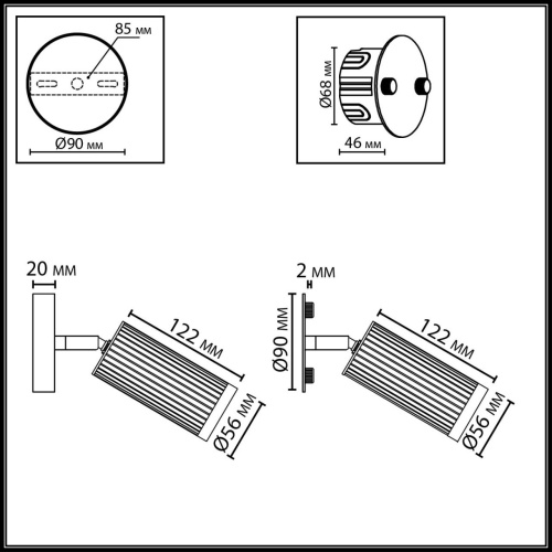 7013/1WA HIGHTECH ODL25 477 Настенный св-к поворотный на 180°/350° металл/под латунь IP20 LED GU10 10W 220V MANCHESTER фото 2 7013/1WA HIGHTECH ODL25 477 Настенный св-к поворотный на 180°/350° металл/под латунь IP20 LED GU10 10W 220V MANCHESTER фото 2