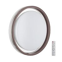 7698/DL MARON SN 148 Светильник пластик/кофе/прозрачный LED 48Вт 3000-6000K D475 IP43 пульт ДУ MEDEN