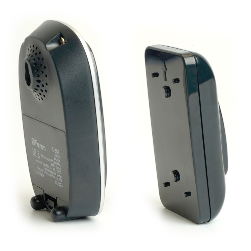 Звонок дверной беспроводной Feron E-383 Электрический 38 мелодий черный, серебро с питанием от батареек фото 12