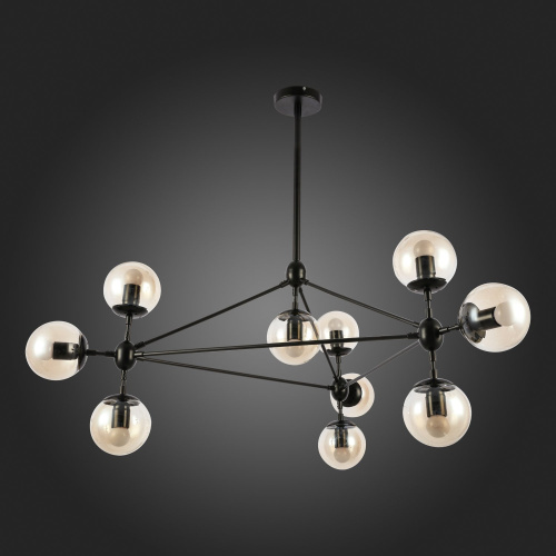 SLE154903-10 Светильник потолочный Черный/Янтарный E27 10*40W LACOTTA фото 6