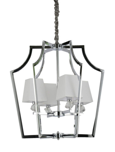 Подвесная люстра Lumina Deco Montero LDP 1249-4 CHR+WT Подвесная люстра Lumina Deco Montero LDP 1249-4 CHR+WT