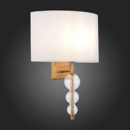 SLE105711-01 Светильник настенный Латунь, Прозрачный/Белый E14 1*40W RAMER фото 6 SLE105711-01 Светильник настенный Латунь, Прозрачный/Белый E14 1*40W RAMER фото 6