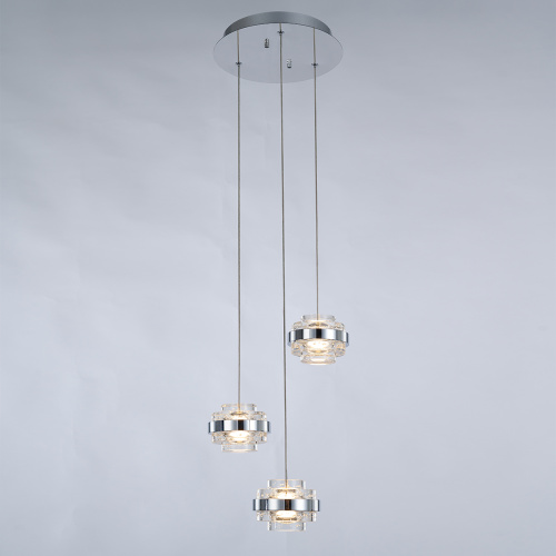 Подвесной светильник MD22030002-3A chrome/clear фото 2 Подвесной светильник MD22030002-3A chrome/clear фото 2