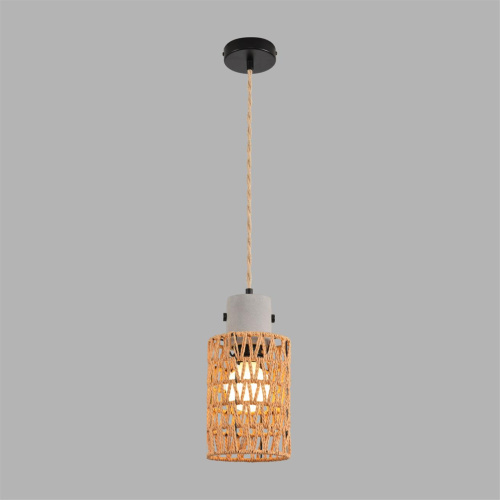 8366/1A ECO LN26 327 черный/серый/бежевый, бетон/металл/джутовый шнур Подвес E27 LED 10W 220V BOHO фото 3 8366/1A ECO LN26 327 черный/серый/бежевый, бетон/металл/джутовый шнур Подвес E27 LED 10W 220V BOHO фото 3