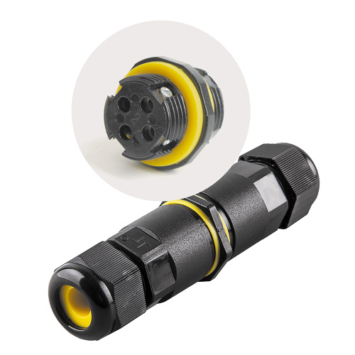 Соединитель-коннектор для проводов LD518, 2-контактный, водонепроницаемый, черный Соединитель-коннектор для проводов LD518, 2-контактный, водонепроницаемый, черный