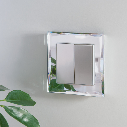 W1120006/ Выключатель двухклавишный (серебряный) W1120006 фото 4 W1120006/ Выключатель двухклавишный (серебряный) W1120006 фото 4