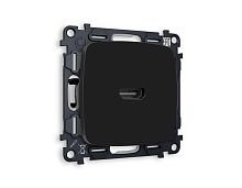 Комплект механизма розетки HDMI 2.0 AMBRELLA VOLT OMEGA Черный матовый 40V/500mA 2.0GHz 5-18Gbit/s QUANT (OP8140, VM222) MO814010