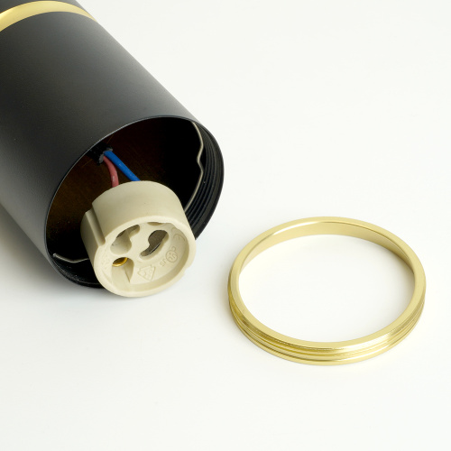 Светильник потолочный Feron ML1868  Barrel ZEN levitation на подвесе MR16 35W, 230V, чёрный, золото 55*180 фото 6