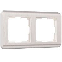 Рамка из поликарбоната на 2 поста Stream перламутровый W0022113