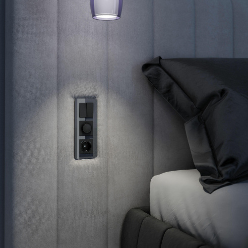 Рамка из стекла на 3 поста Elite графит W0032440 фото 7