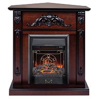 Каминокомплект ANITA CORNER/АНИТА УГЛ. Античный дуб с очагом Электроочаг MAJESTIC LUX/МАДЖЕСТИК