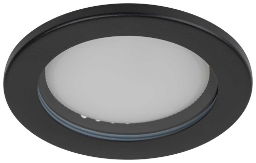 Встраиваемый светильник влагозащищенный ЭРА KL95 SBK SET 5 под лампу GX53 IP44 черный набор 5 шт Б0070921