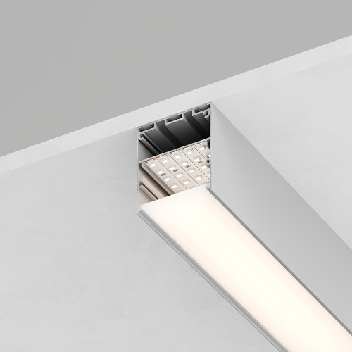 Профиль  накладной 50х50мм алюминиевый, серебро, 2м, CAB269