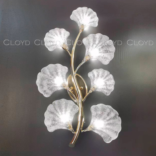 Бра Cloyd POLYNESIA W7 / выс. 77 см - прозрачн.стекло - золото (арт.20111) фото 3 Бра Cloyd POLYNESIA W7 / выс. 77 см - прозрачн.стекло - золото (арт.20111) фото 3