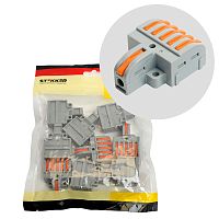 Клемма супер-компактная разветвительная 1 вход, 5 выходов, наборная STEKKER,LD220-105  (DIY упак 10 шт)