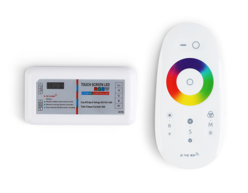 Контроллер для светодиодных лент RGB+W с сенсорным пультом RGB 18А 12В 216В - 24В 432В / RGB+W 24А 12В 288Вт - 24В 576Вт Контроллер для светодиодных лент RGB+W с сенсорным пультом RGB 18А 12В 216В - 24В 432В / RGB+W 24А 12В 288Вт - 24В 576Вт
