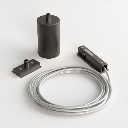 Подвесной комплект для подключения трековой системы освещения к питанию титан (боковой) 85009/00 система Лайн 85009/00 Подвесной комплект для подключения трековой системы освещения к питанию титан (боковой) 85009/00 система Лайн 85009/00