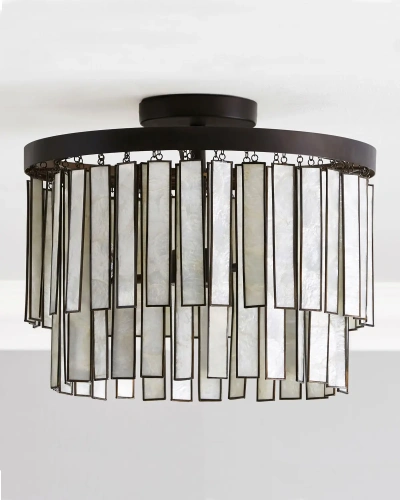 Потолочный светильник "Авиано" с подвесами из перламутра