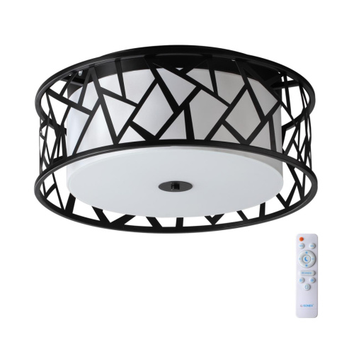 7700/40L AVRA LED SN 596 Светильник металл/ткань/стекло/белый/черный LED 40Вт 3000-6000K D500 IP20 пульт ДУ FABIANA 7700/40L AVRA LED SN 596 Светильник металл/ткань/стекло/белый/черный LED 40Вт 3000-6000K D500 IP20 пульт ДУ FABIANA