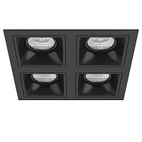 Комплект из светильников и рамки Lightstar Domino Quadro (214547+214507+214507+214507+214507) D54707070707