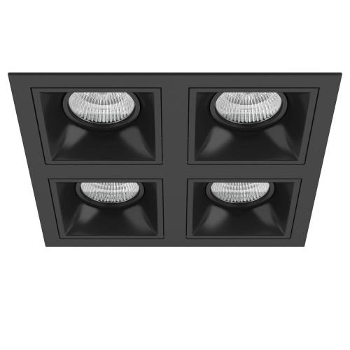 Комплект из светильников и рамки Lightstar Domino Quadro (214547+214507+214507+214507+214507) D54707070707