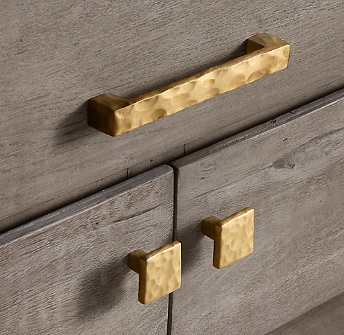 Ручка-кнопка Alden L.3.2 Hammered Brass фото 3