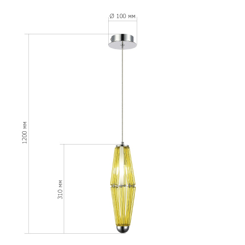 SL1242.123.01 Светильник подвесной ST-Luce Хром/Золотистый G9 1*5W 4000K CIARA