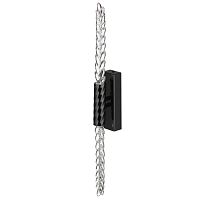 5459/5WL L-VISION ODL_EX26 041 черный глянцевый/прозрачн./металл/стекло Настенный светильник LED 5W (2*2.5W) 3000K 207Лм KOLOS