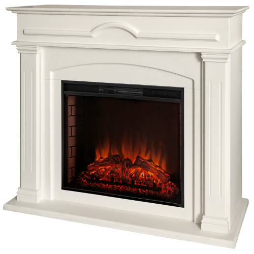 Каминокомплект MIRRA/ЛИМА Пастельно-белый с очагом Электроочаг EPSILON 26 фото 2