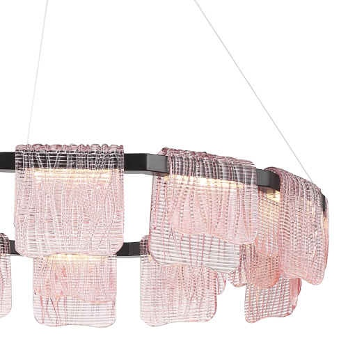 SL6021.403.66 Светильник подвесной ST-Luce черный/розовый LED 1*66W 3000K VOILE фото 3