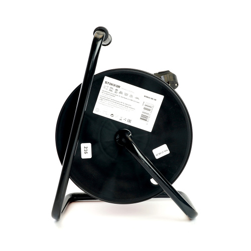 Удлинитель на катушке Stekker STD03-20-30 Standart 4-местный с/з ПВС 3*1,5, оранжевый, 16А, IP20,30м (50184) фото 3