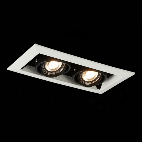 ST250.548.02 Св-к встр. Черный GU10 2*50W  L245xW126xH70 220V Без ламп Встраиваемые светильники фото 4