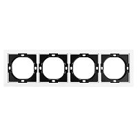 Рамка 4-местная, STEKKER, серия Мия, PFR00-3004-01, белая магнолия