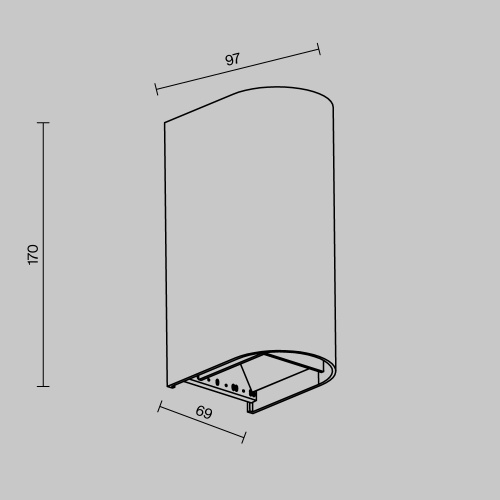 Уличный настенный светильник Outdoor O526WL-L10B3K фото 2