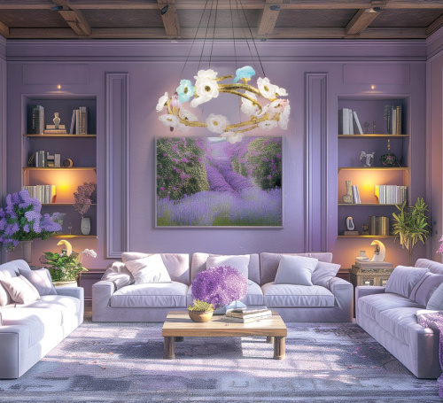 Люстра подвесная Sauvage FL1099-24P фото 8