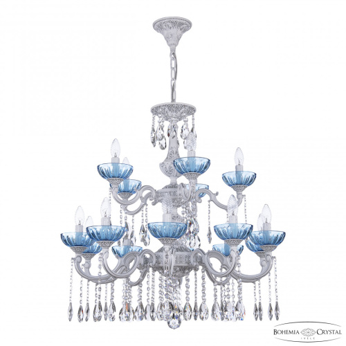 Люстра с хрустальными подвесками AL78101/10+5/250/2D A WMN P Aquamarine/M-1H Bohemia Ivele Crystal (Богемия Ивеле Кристалл) фото 2 Люстра с хрустальными подвесками AL78101/10+5/250/2D A WMN P Aquamarine/M-1H Bohemia Ivele Crystal (Богемия Ивеле Кристалл) фото 2